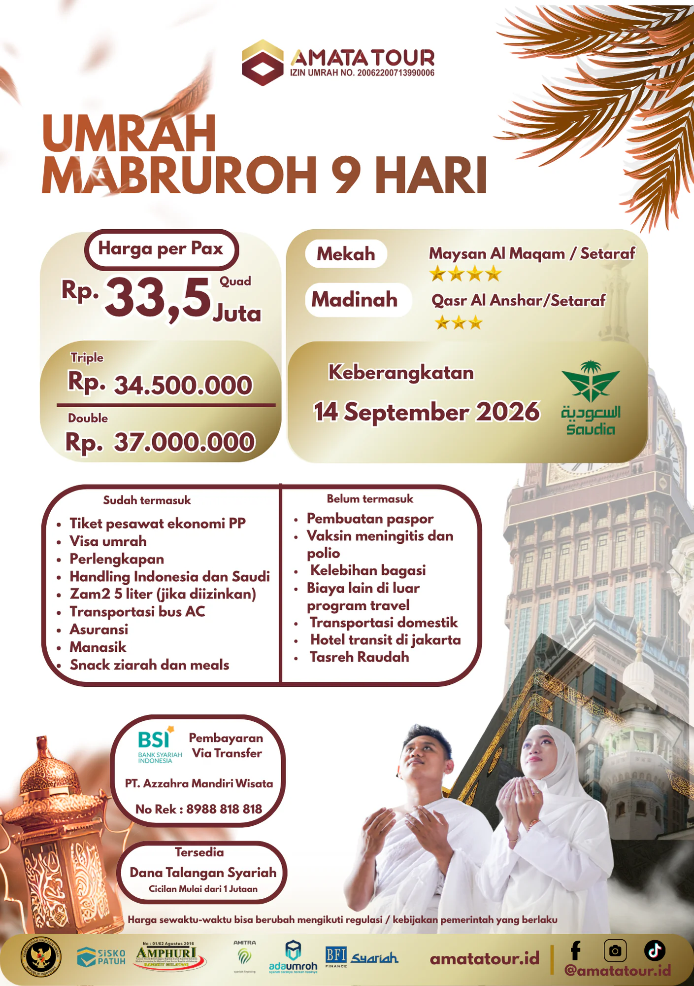 Umrah Mabruroh 9 Hari