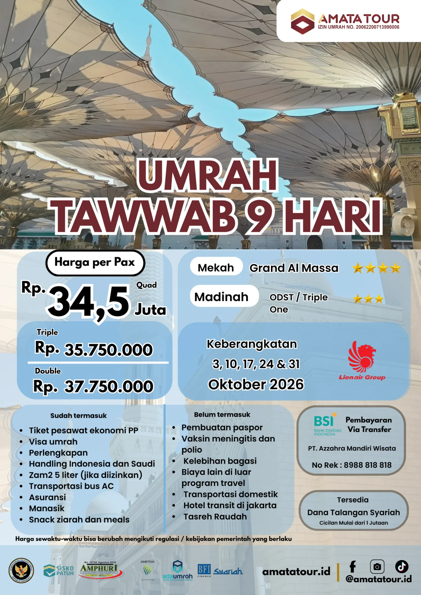 Umrah Tawwab 9 Hari